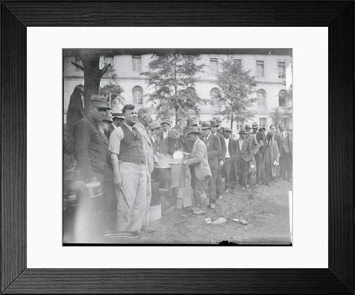 Framed Print : Bonus Veterans Being Fed Framed Print : Bonus Veterans Being Fed