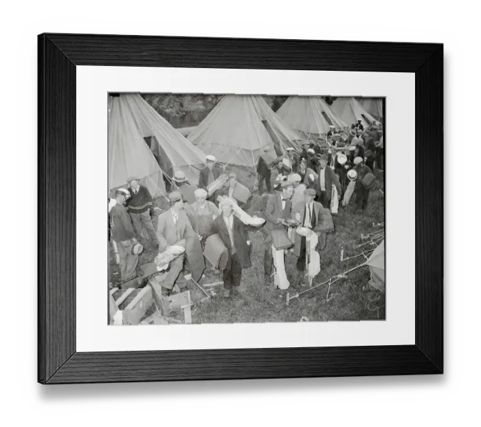 Framed Print : Bonus Veterans Carrying Necessities Framed Print : Bonus Veterans Carrying Necessities