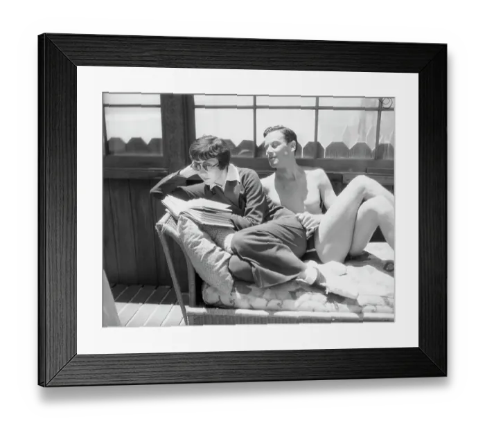 Framed Print : Claudette Colbert with Norman Foster Framed Print : Claudette Colbert with Norman Foster