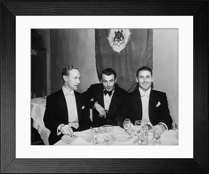 Framed Print : Gary Cooper with Other Actors in Black Tie Framed Print : Gary Cooper with Other Actors in Black Tie
