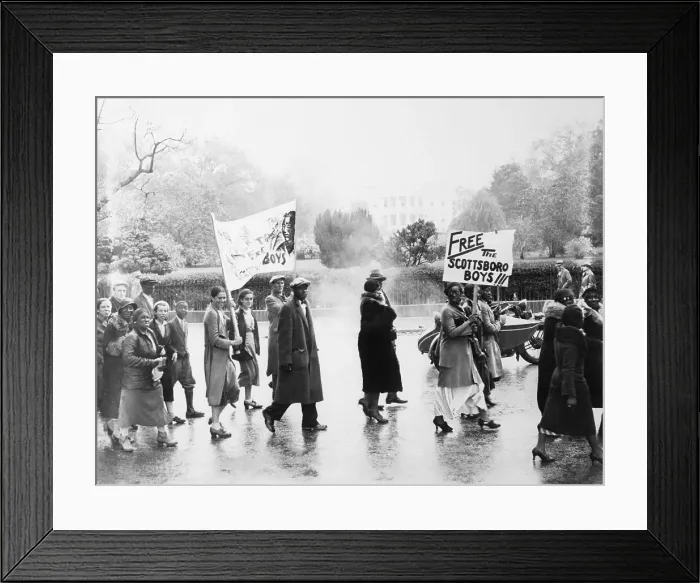 Framed Print : People Protesting Scottsboro Case Framed Print : People Protesting Scottsboro Case