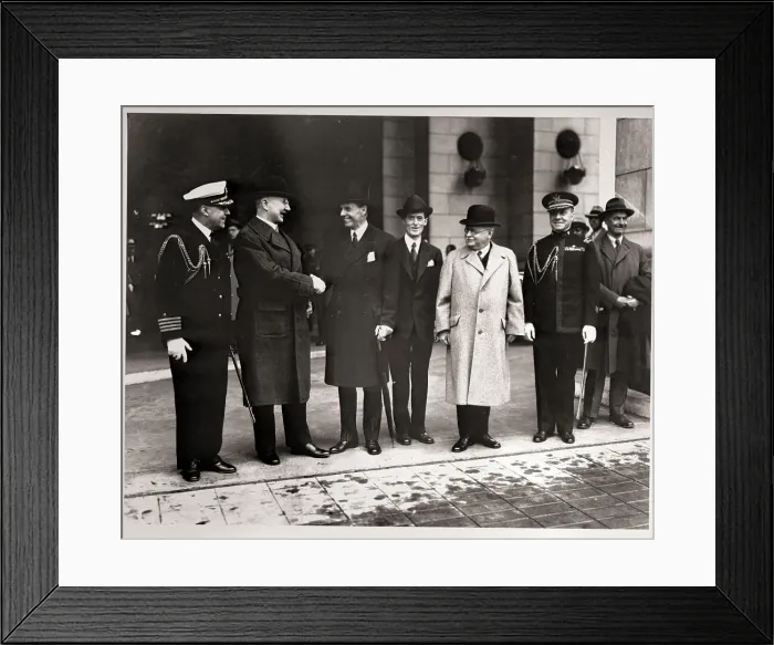 Framed Print : Hans Luther Arrives with German Delegates