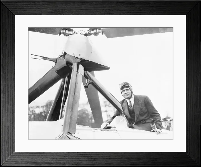 Framed Print : Don Juan La Cierva with His Autogyro Invention Framed Print : Don Juan La Cierva with His Autogyro Invention
