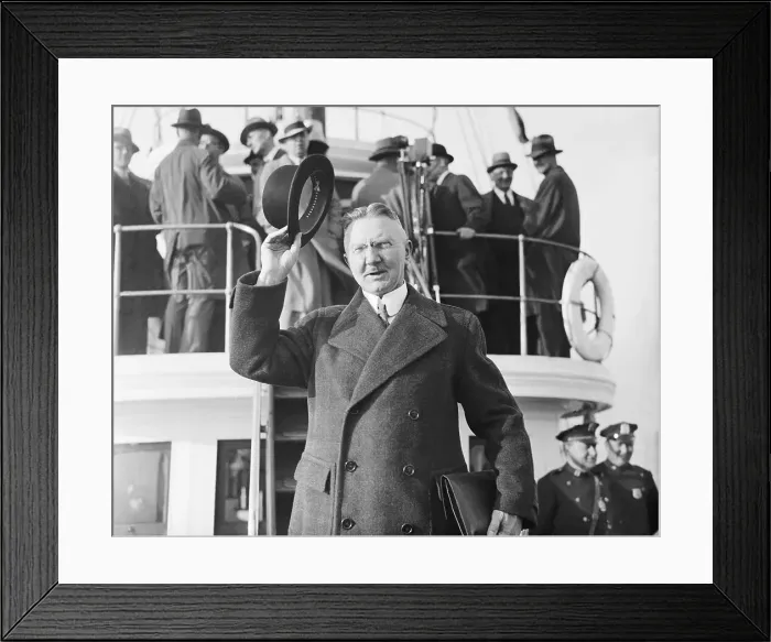 Framed Print : Hjalmar Schacht Waving His Hat Framed Print : Hjalmar Schacht Waving His Hat