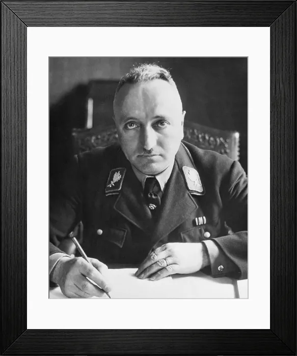 Framed Print : Robert Ley Pausing with Pen and Paper at His Desk Framed Print : Robert Ley Pausing with Pen and Paper at His Desk