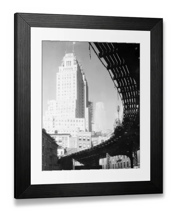 Framed Print : Third Avenue L Structure Loop near Skyscrapers Framed Print : Third Avenue L Structure Loop near Skyscrapers