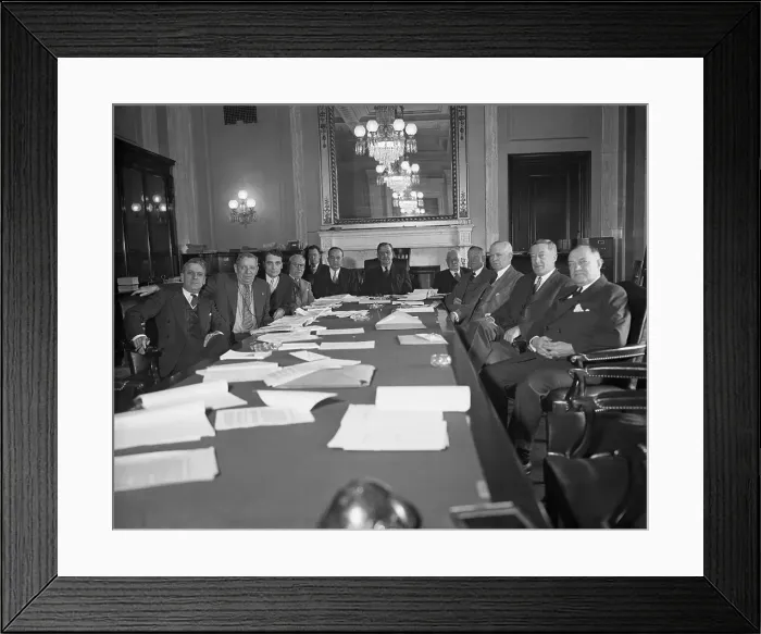 Framed Print : Senators and Congressmen Meeting