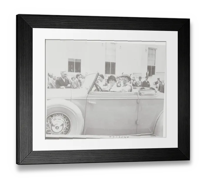 Framed Print : Eleanor Roosevelt Driving with Nancy Cook Framed Print : Eleanor Roosevelt Driving with Nancy Cook
