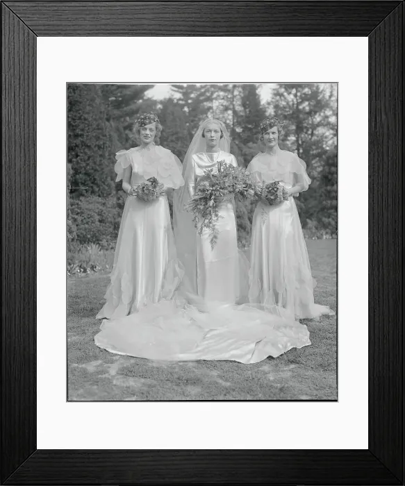 Framed Print : Women Modeling Bridesmaids Gowns Framed Print : Women Modeling Bridesmaids Gowns