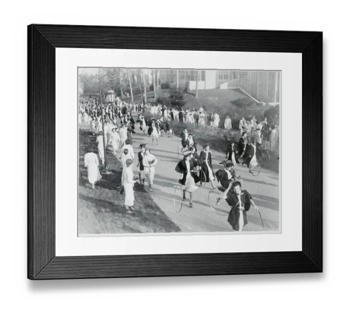 Framed Print : Seniors Participating in Hula Hoop Race Framed Print : Seniors Participating in Hula Hoop Race