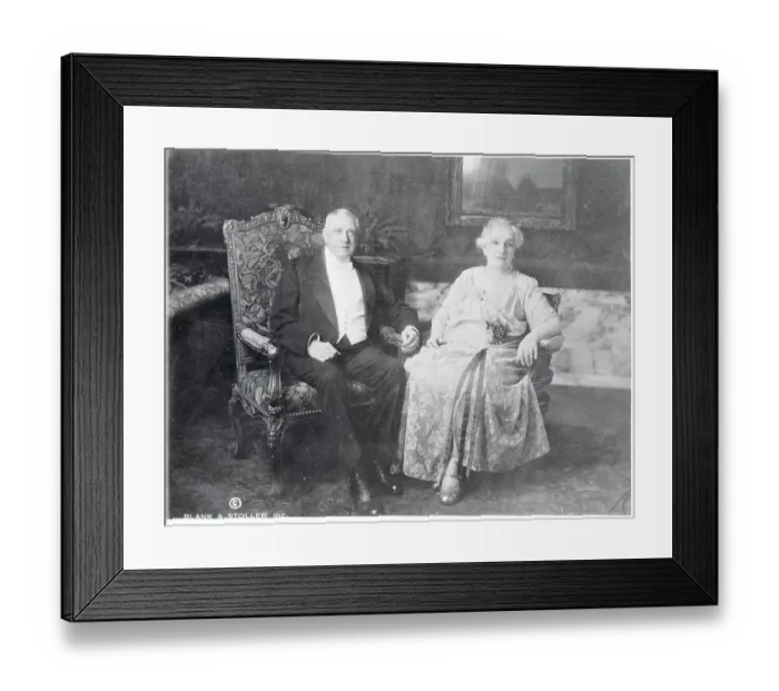 Framed Print : Mr. and Mrs. Charles M. Schwab Posing Together