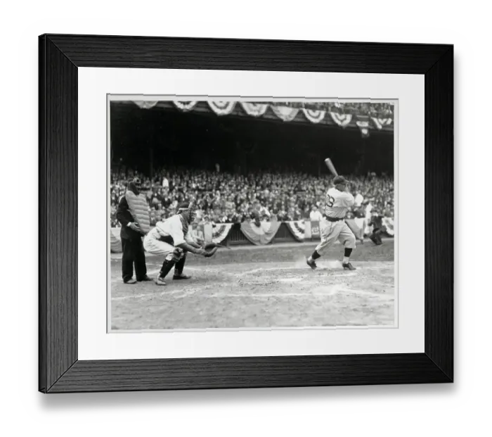 Framed Print : Older Hans Wagner Hitting Ball In Game Framed Print : Older Hans Wagner Hitting Ball In Game