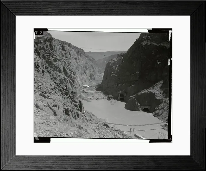 Framed Print : View of Boulder Dam Area in Mountains