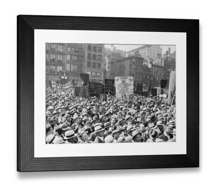 Framed Print : Communists Holding Rally Framed Print : Communists Holding Rally