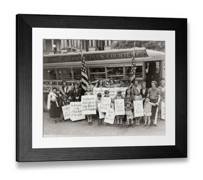 Framed Print : Mortgage Marchers Petitioning Framed Print : Mortgage Marchers Petitioning