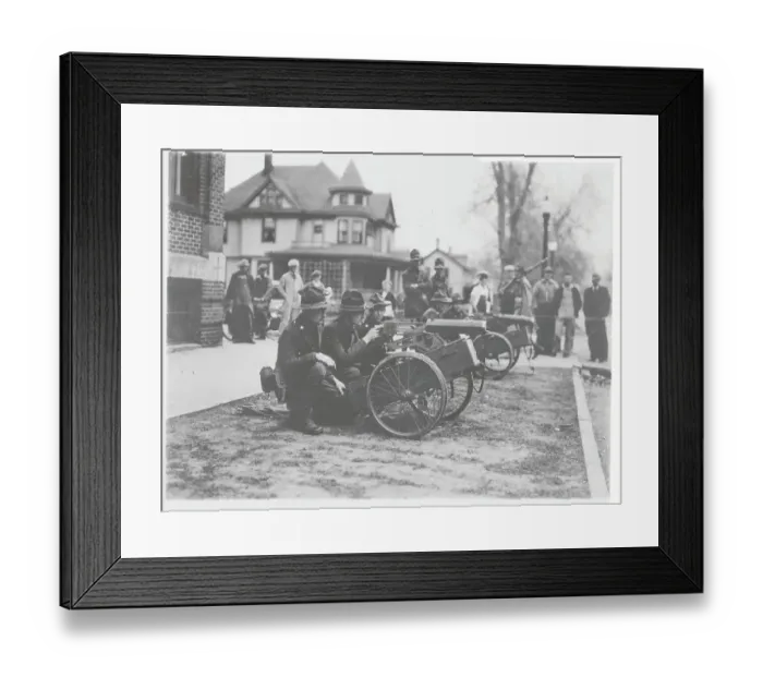 Framed Print : National Guard Using Machine Guns Framed Print : National Guard Using Machine Guns