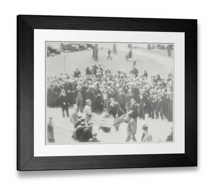 Framed Print : Mob Forcing Deputy Sheriff to Kiss Flag Framed Print : Mob Forcing Deputy Sheriff to Kiss Flag