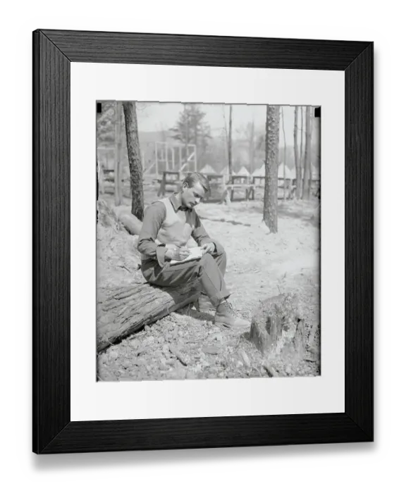 Framed Print : Freeman Bishop Writing Framed Print : Freeman Bishop Writing