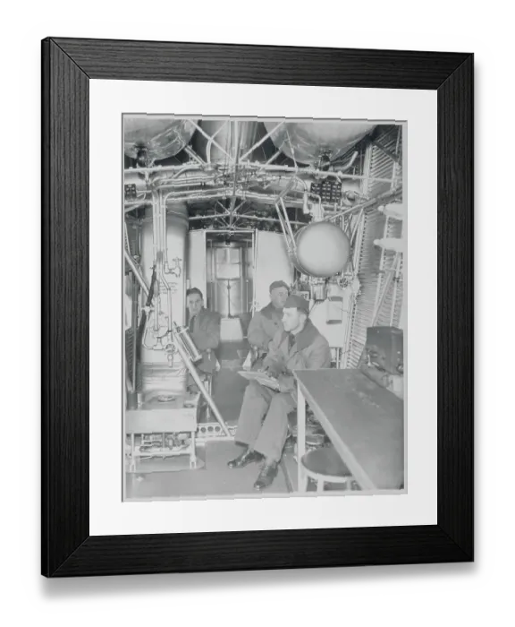 Framed Print : Military Personnel in Cockpit of Army Airship Framed Print : Military Personnel in Cockpit of Army Airship