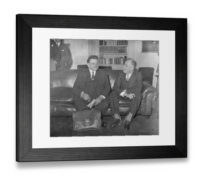 Framed Print : Edouard Herriot and President Roosevelt Framed Print : Edouard Herriot and President Roosevelt