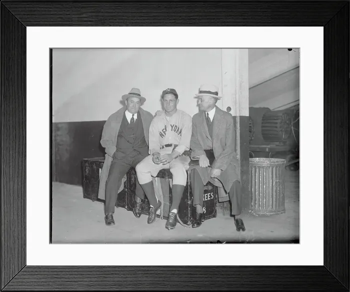 Framed Print : William Harridge with Ben Chapman and Joe McCarthy