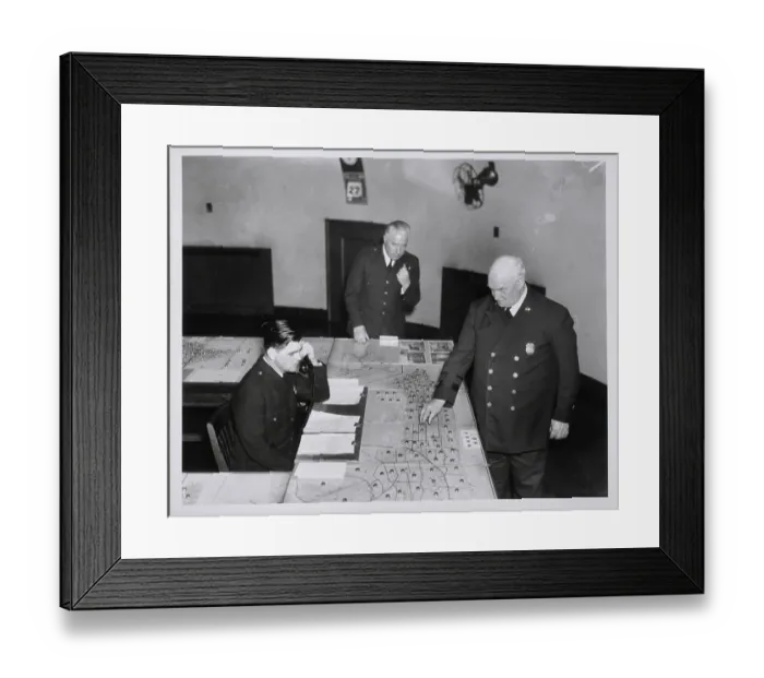 Framed Print : Dispatcher Sends Police News Over Radio