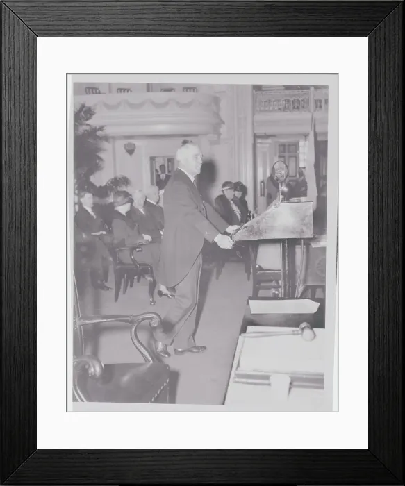 Framed Print : John Barton Payne Addressing People Framed Print : John Barton Payne Addressing People