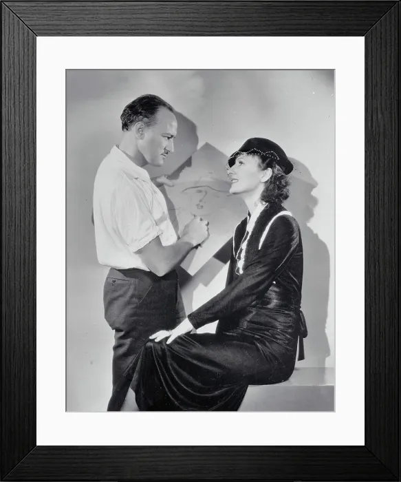 Framed Print : McClelland Barclay Painting His Wife Framed Print : McClelland Barclay Painting His Wife