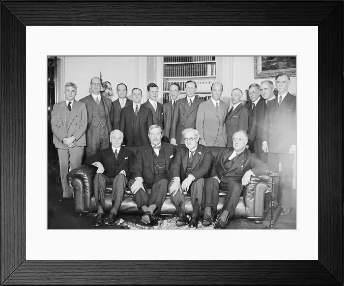 Framed Print : President Roosevelt with Dignitaries Framed Print : President Roosevelt with Dignitaries