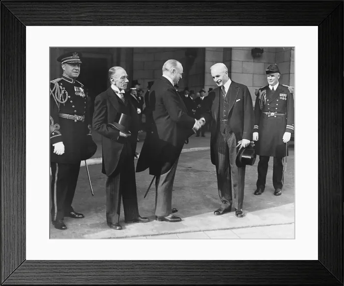 Framed Print : Cordell Hull Greets Richard Bedford Bennett Framed Print : Cordell Hull Greets Richard Bedford Bennett