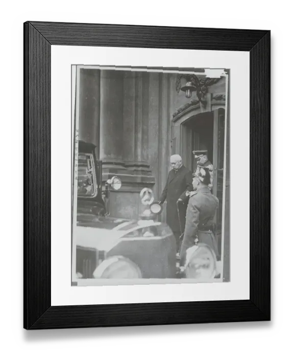 Framed Print : Colonel Von Hindenburg Leaving Church with His Son Framed Print : Colonel Von Hindenburg Leaving Church with His Son