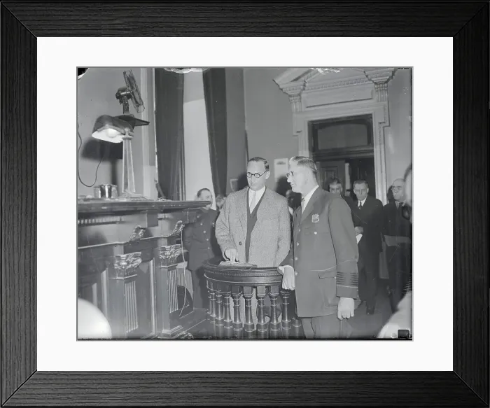Framed Print : Lessing Rosenwald Testifying on the Stand Framed Print : Lessing Rosenwald Testifying on the Stand