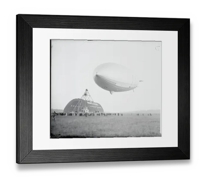 Framed Print : Macon Approaching Mast in Flight Framed Print : Macon Approaching Mast in Flight