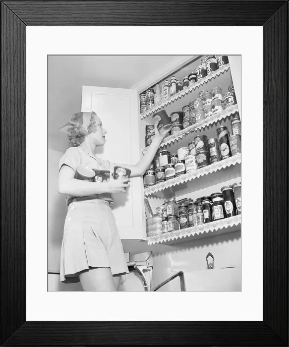 Framed Print : Leila Hyams Stocking Cupboard