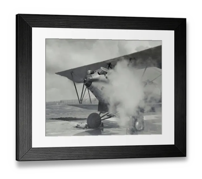 Framed Print : Steam Being Exhausted from Airplane Framed Print : Steam Being Exhausted from Airplane