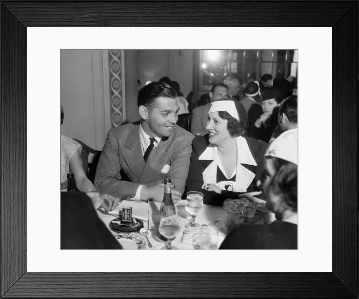 Framed Print : Clark Gable and Wife Smiling at Each Other Framed Print : Clark Gable and Wife Smiling at Each Other