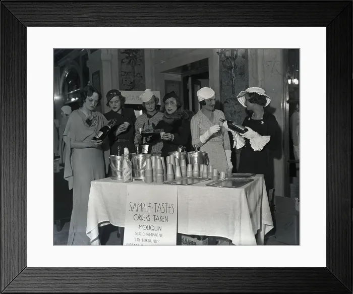 Framed Print : Debutantes Sampling Wine Framed Print : Debutantes Sampling Wine