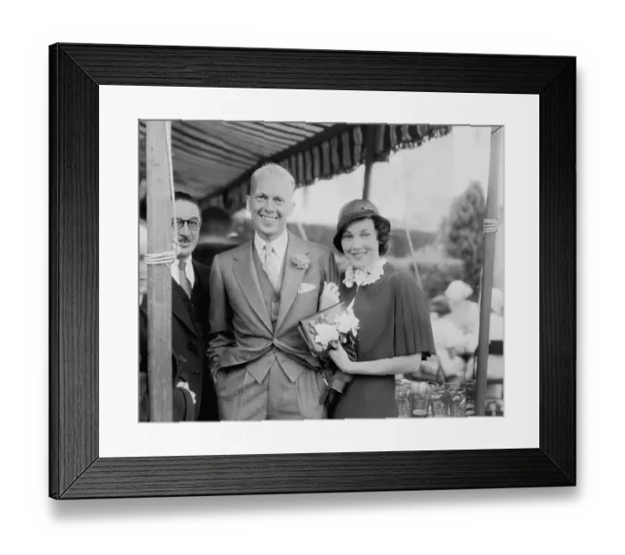 Framed Print : Actress Maureen O'Sullivan and Husband John Farrow Framed Print : Actress Maureen O'Sullivan and Husband John Farrow