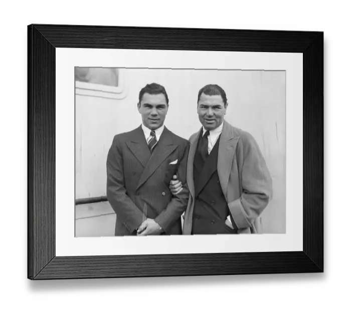 Framed Print : Jack Dempsey Arm In Arm W / Max Schmeling Framed Print : Jack Dempsey Arm In Arm W / Max Schmeling