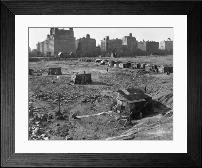 Framed Print : Hooverville in Central Park 1933 Framed Print : Hooverville in Central Park 1933