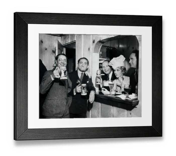 Framed Print : Film Stars Drinking Beer Framed Print : Film Stars Drinking Beer