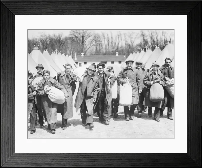 Framed Print : Newly Employed People Carrying Bags Framed Print : Newly Employed People Carrying Bags