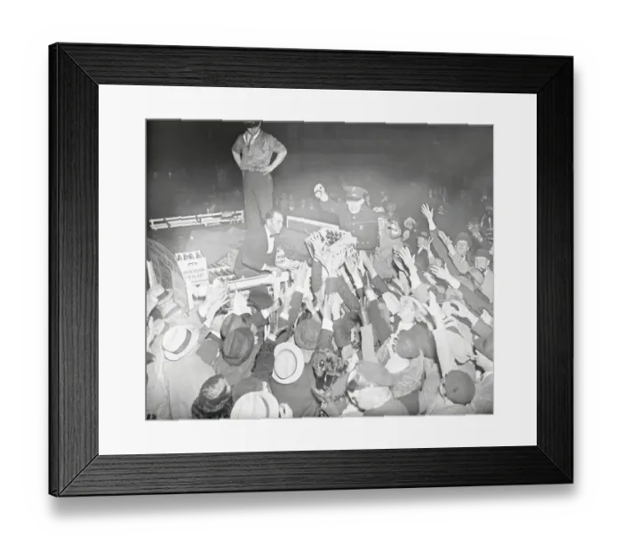 Framed Print : Mobbed for Free Beer;The End of Prohibition Framed Print : Mobbed for Free Beer;The End of Prohibition