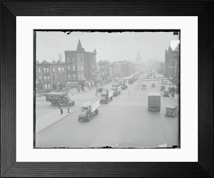 Framed Print : Prohibition Repealed:Convoy of Beer Trucks in Brooklyn Framed Print : Prohibition Repealed:Convoy of Beer Trucks in Brooklyn
