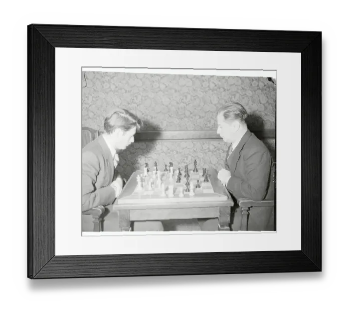 Framed Print : Jose Capablanca and Herman Steiner Playing Chess Framed Print : Jose Capablanca and Herman Steiner Playing Chess