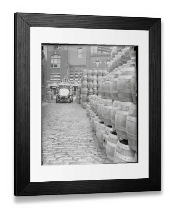 Framed Print : Keg-Filled Brewery Yard Framed Print : Keg-Filled Brewery Yard
