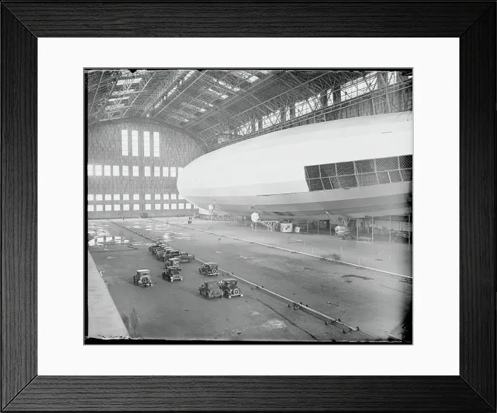 Framed Print : Dirigible Inside Hangar Framed Print : Dirigible Inside Hangar