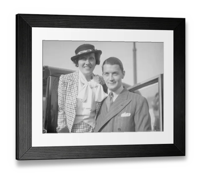 Framed Print : Gloria Swanson and Her Husband Michael Farmer Framed Print : Gloria Swanson and Her Husband Michael Farmer