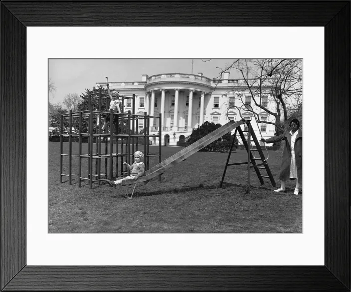 Framed Print : Roosevelt's Grandchildren Playing Framed Print : Roosevelt's Grandchildren Playing
