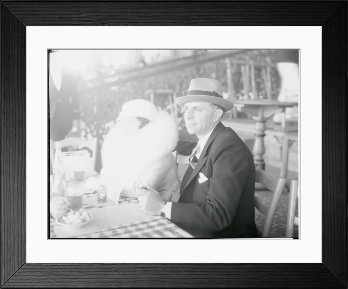 Framed Print : Entertainer Arline Judge and Husband Wesley Ruggles at Table